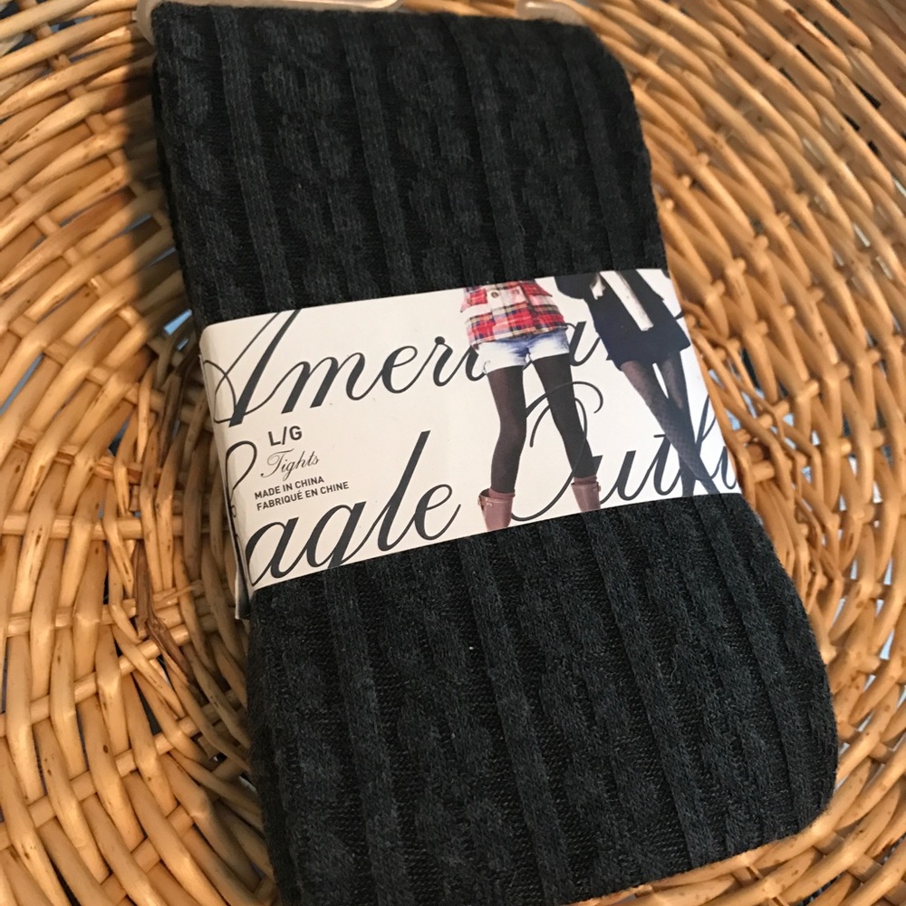 American Eagle Gray Sweater Tights